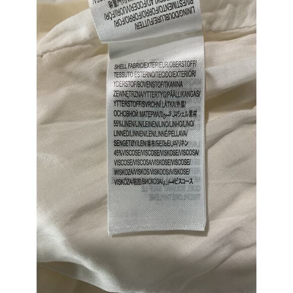 Farm Rio Cut Out White Linen Midi Dress Size XS - Picture 5 of 8